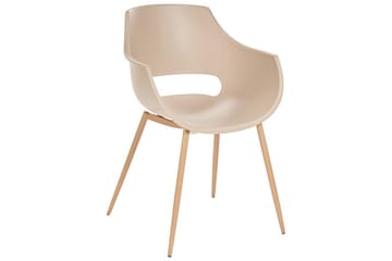 Matsalsstol Beliani Millers set om 4 Beige-Ljust Trä Beige - Møbler - Stoler & lenestoler - Spisestuestoler & kjøkkenstoler
