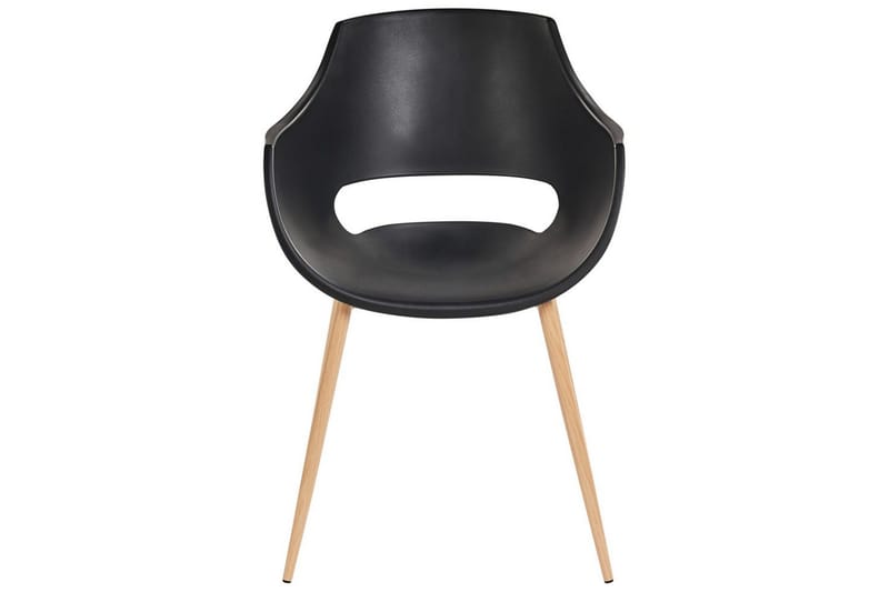 Matsalsstol Beliani Millers set om 4 Beige-Ljust Trä Black - Møbler - Stoler & lenestoler - Spisestuestoler & kjøkkenstoler