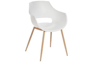 Matsalsstol Beliani Millers set om 4 Beige-Ljust Trä White - Møbler - Stoler & lenestoler - Spisestuestoler & kjøkkenstoler