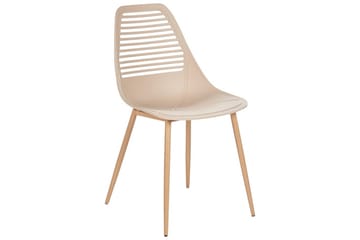 Matsalsstol Beliani Montello set om 4 Beige-Ljust Trä Beige - Møbler - Stoler & lenestoler - Spisestuestoler & kjøkkenstoler