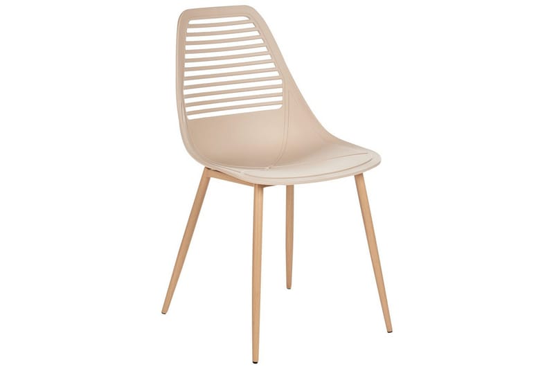 Matsalsstol Beliani Montello set om 4 Beige-Ljust Trä Beige - Møbler - Stoler & lenestoler - Spisestuestoler & kjøkkenstoler