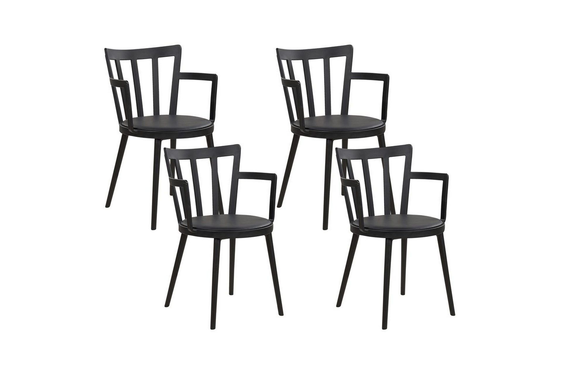Matsalsstol Beliani Morill set om 4 Black -