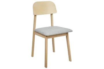 Matsalsstol Beliani Scandia set om 2 Ljus Trä-Beige Light grey - Møbler - Stoler & lenestoler - Spisestuestoler & kjøkkenstoler
