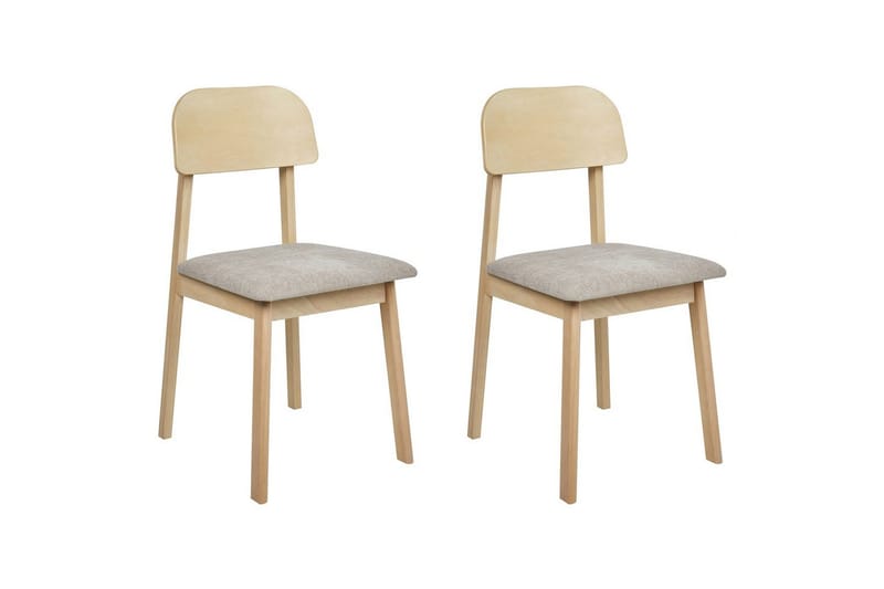Matsalsstol Beliani Scandia set om 2 Ljus Trä-Beige Taupe - Møbler - Stoler & lenestoler - Spisestuestoler & kjøkkenstoler