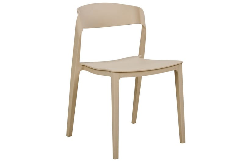 Matsalsstol Beliani Somers set om 2 Beige Beige - Møbler - Stoler & lenestoler - Spisestuestoler & kjøkkenstoler