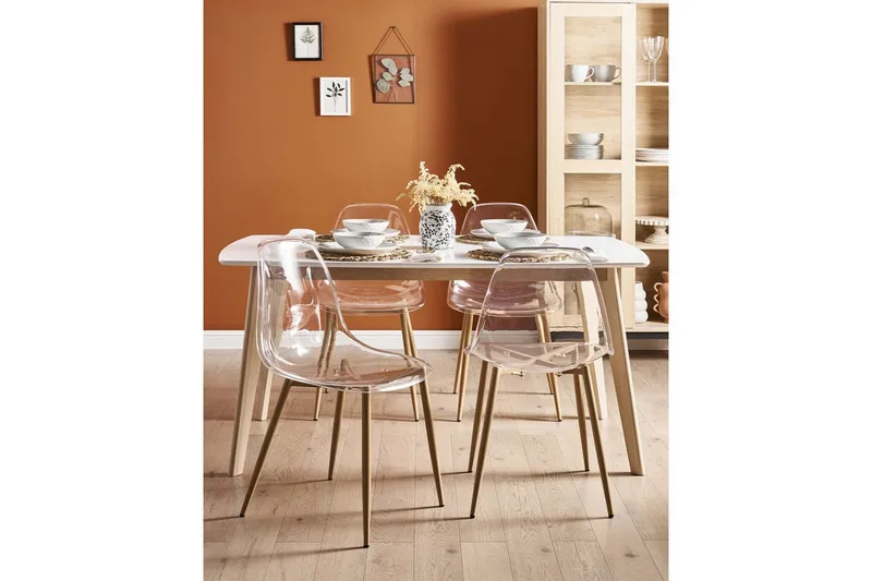 Matsalsstol Beliani Takilma set om 4 Transparent - Møbler - Stoler & lenestoler - Spisestuestoler & kjøkkenstoler