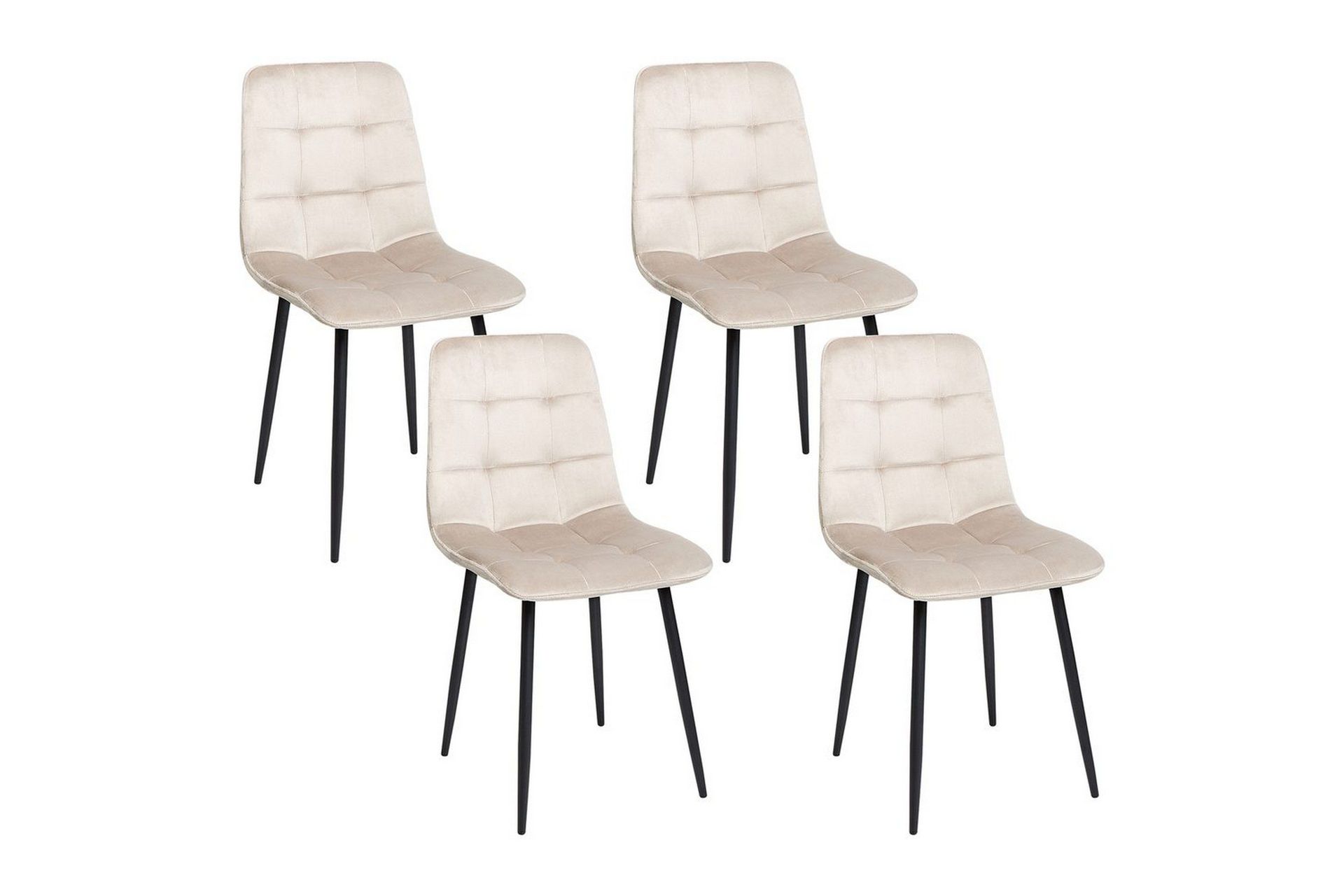 Matsalsstol Beliani Powell set om 4 Taupe -