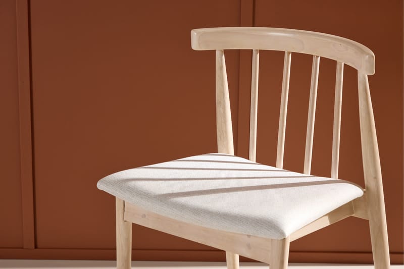 Matstol utan armstöd Peach Whitewash - Møbler - Stoler & lenestoler - Spisestuestoler & kjøkkenstoler