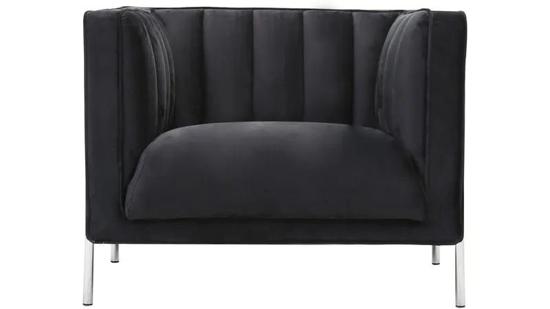 Mehara lenestol i fløyel - Svart - Møbler - Stoler & lenestoler - Lenestoler