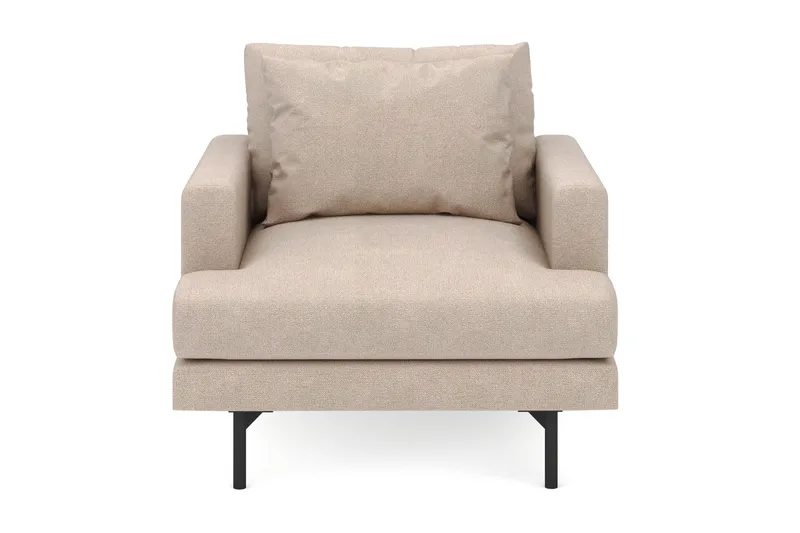 Menard Stor Lenestol Stoff - Beige - Møbler - Stoler & lenestoler - Lenestoler