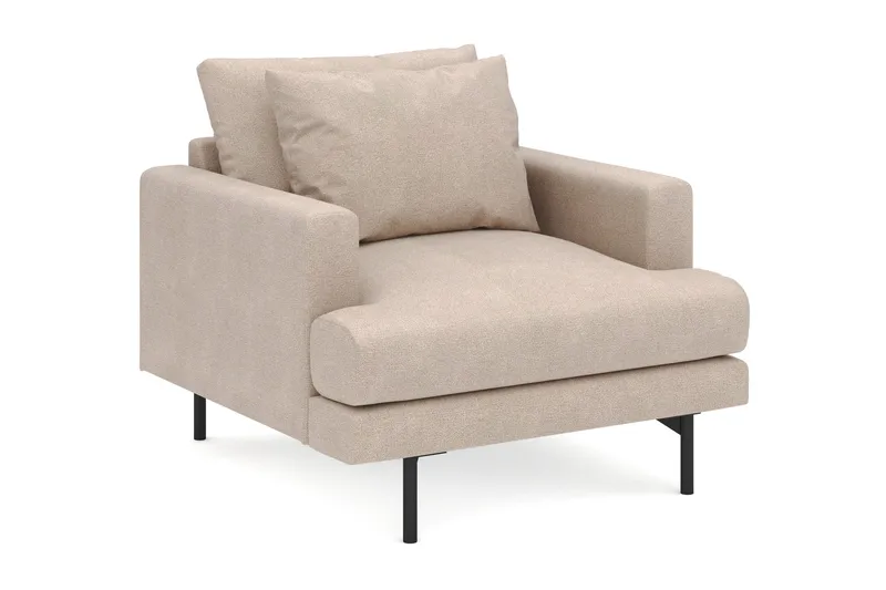 Menard Stor Lenestol Stoff - Beige - Møbler - Stoler & lenestoler - Lenestoler