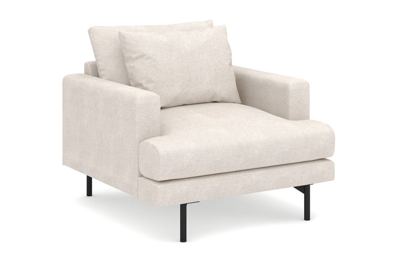 Menard Stor Lenestol Stoff - Beige - Møbler - Stoler & lenestoler - Lenestoler