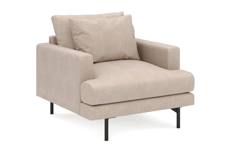 Menard Stor Lenestol Stoff - Beige - Møbler - Stoler & lenestoler - Lenestoler