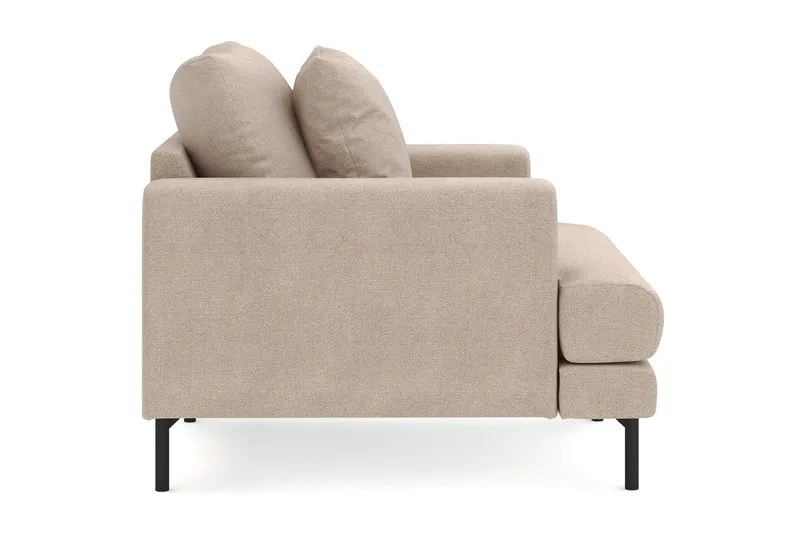 Menard Stor Lenestol Stoff - Beige - Møbler - Stoler & lenestoler - Lenestoler