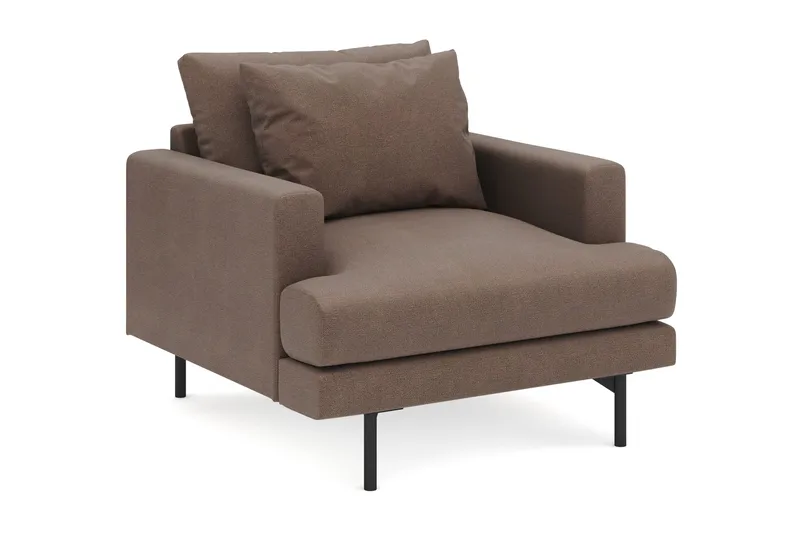 Menard Stor Lenestol Stoff - Brun - Møbler - Stoler & lenestoler - Lenestoler