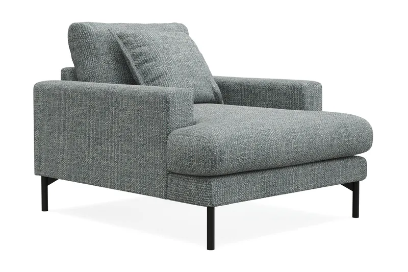 Menard Premium Lænestol i Chenille - Grå/Blå - Møbler - Stoler & lenestoler - Lenestoler