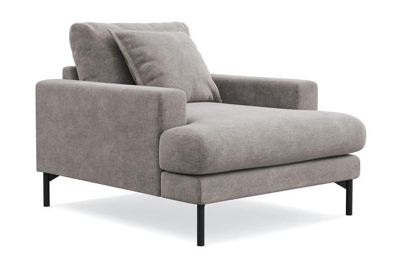 Menard Premium lenestol i chenille - Grå/Brun - Møbler - Stoler & lenestoler - Lenestoler