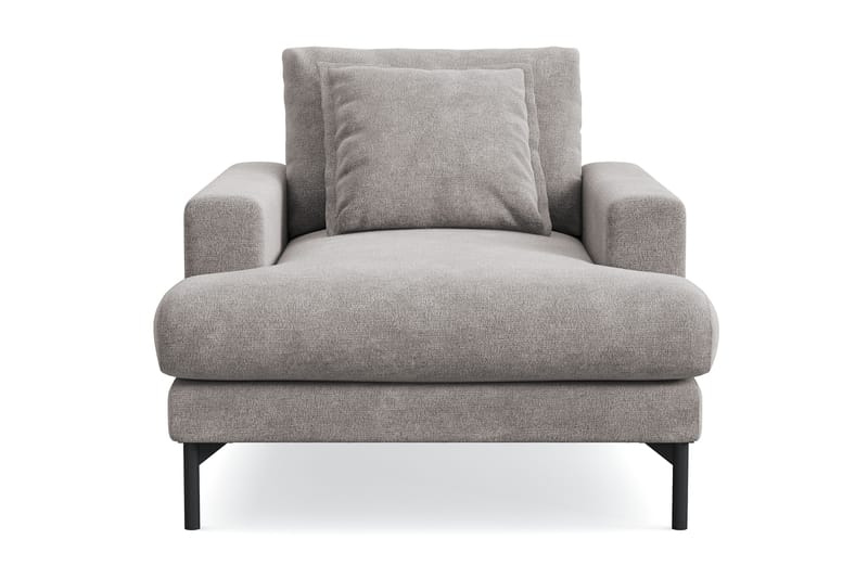 Menard Premium lenestol i chenille - Grå/Brun - Møbler - Stoler & lenestoler - Lenestoler