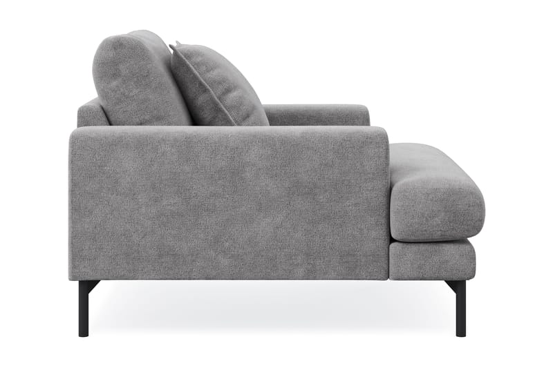 Menard Premium lenestol i chenille - Grå - Møbler - Stoler & lenestoler - Lenestoler