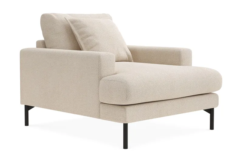 Menard Premium Lænestol i Chenille - Lys Beige - Møbler - Stoler & lenestoler - Lenestoler
