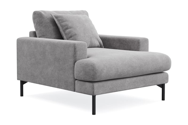 Menard Premium lenestol i chenille - Grå - Møbler - Stoler & lenestoler - Lenestoler