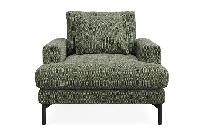 Menard Premium lenestol i chenille - Grønn - Møbler - Stoler & lenestoler - Lenestoler