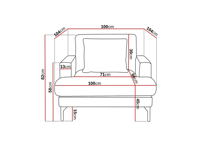 Menard Premium Lænestol i Chenille - Grå - Møbler - Stoler & lenestoler - Lenestoler