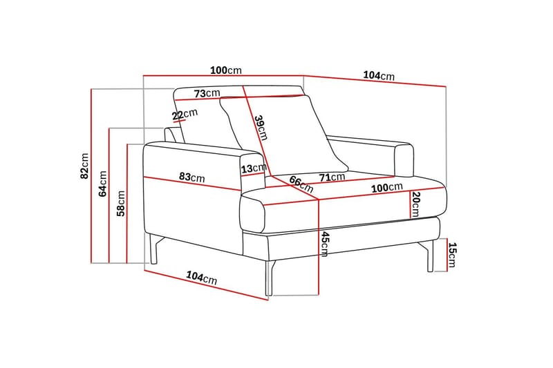 Menard Premium Lænestol i Chenille - Grøn - Møbler - Stoler & lenestoler - Lenestoler
