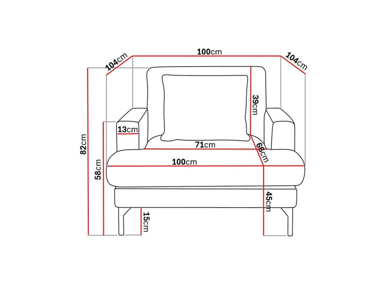 Menard Premium Lænestol i Chenille - Lys Beige - Møbler - Stoler & lenestoler - Lenestoler