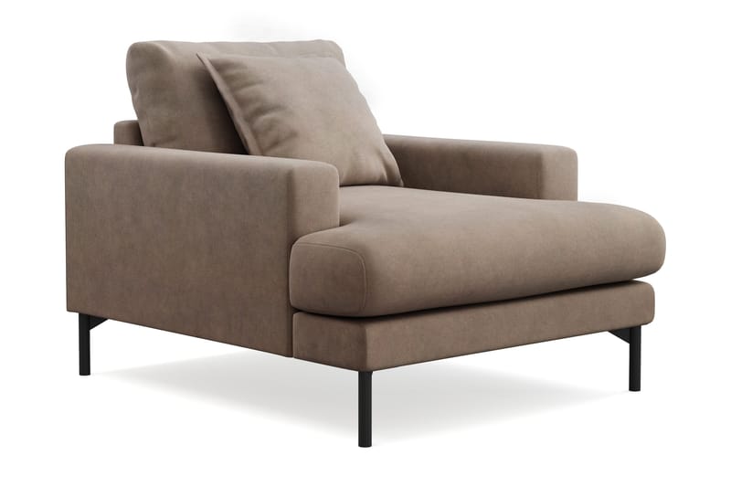 Menard Premium lenestol i stoff - Brun - Møbler - Stoler & lenestoler - Lenestoler