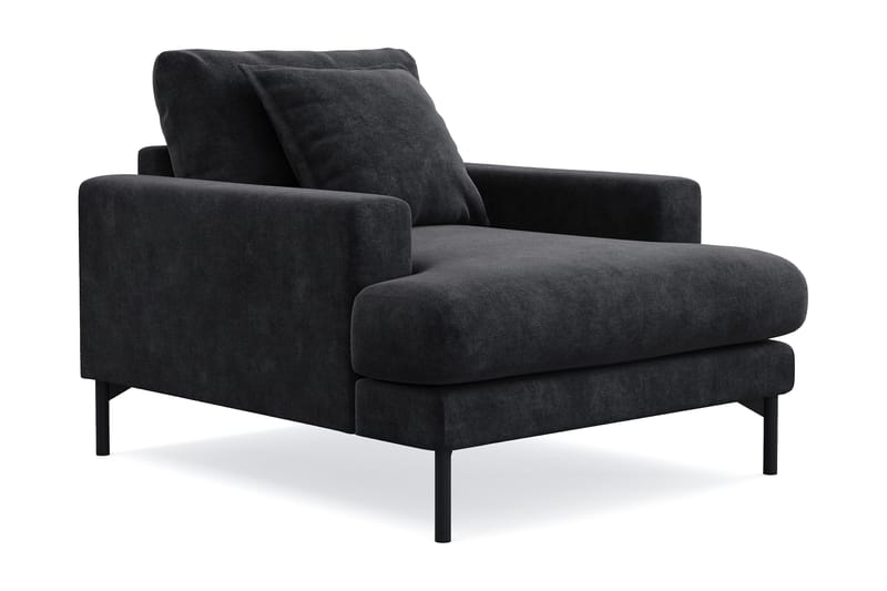 Menard Premium lenestol i chenille - Svart - Møbler - Stoler & lenestoler - Lenestoler