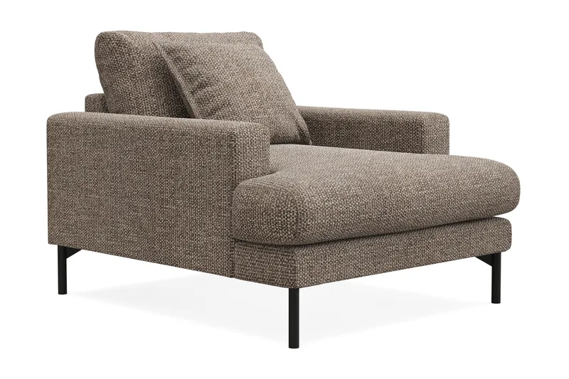 Menard Premium Lænestol i Chenille - Brun - Møbler - Stoler & lenestoler - Lenestoler