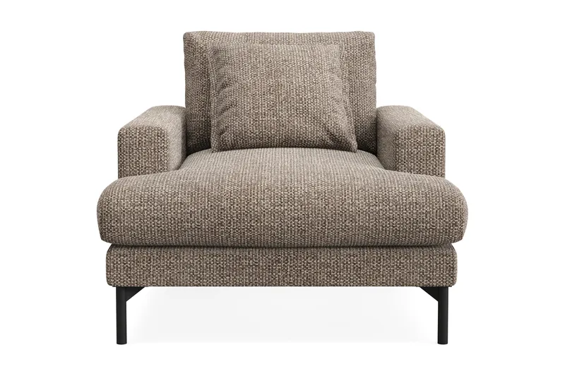 Menard Premium Lænestol i Chenille - Brun - Møbler - Stoler & lenestoler - Lenestoler