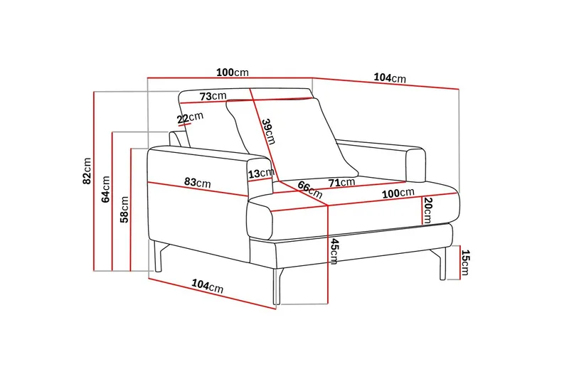 Menard Premium Lænestol i Chenille - Lys Beige - Møbler - Stoler & lenestoler - Lenestoler