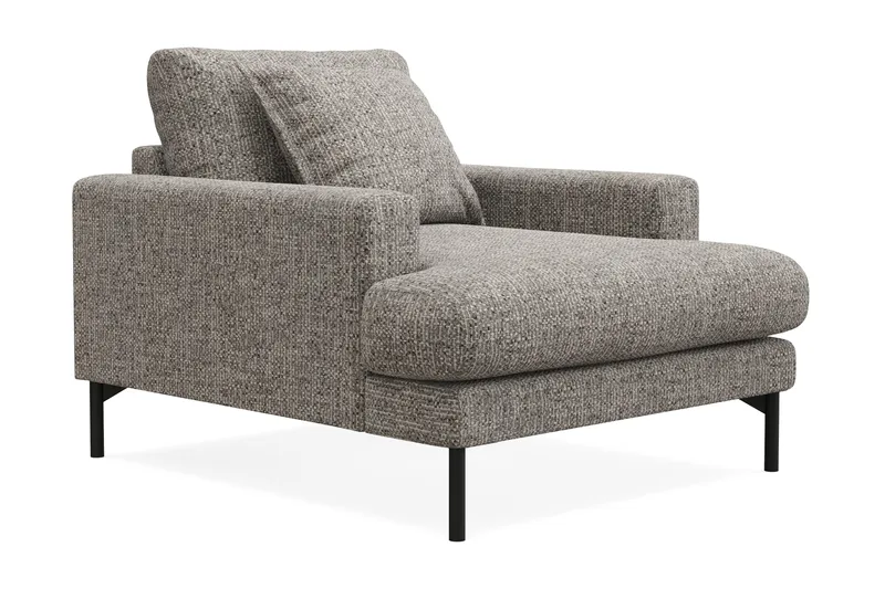 Menard Premium Lænestol i Chenille - Grå - Møbler - Stoler & lenestoler - Lenestoler