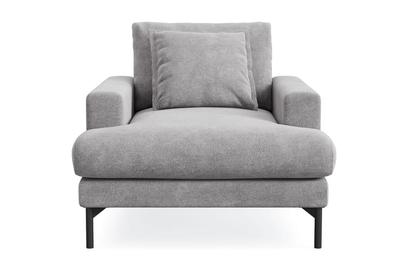 Menard Premium lenestol i chenille - Grå - Møbler - Stoler & lenestoler - Lenestoler