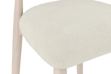 Molly Spisestol i tre med stoffsete - Hvitvasket/Beige - Møbler - Stoler & lenestoler - Spisestuestoler & kjøkkenstoler