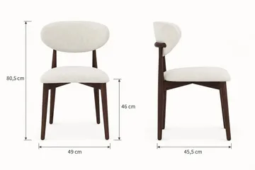 Molly Spisestol i tre med stoffsete - Røkt eik - Møbler - Stoler & lenestoler - Spisestuestoler & kjøkkenstoler