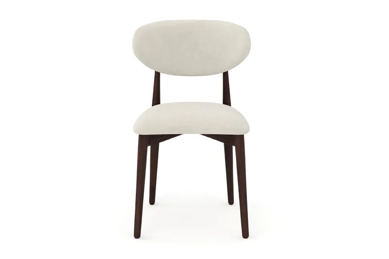 Molly spisestol i tre med stoffsete - Røkt eik/Beige - Møbler - Stoler & lenestoler - Spisestuestoler & kjøkkenstoler