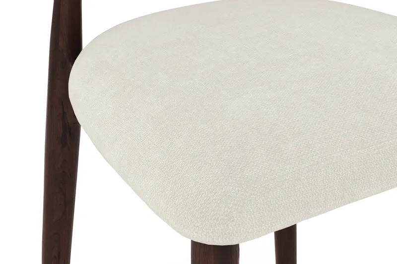 Molly spisestol i tre med stoffsete - Røkt eik/Beige - Møbler - Stoler & lenestoler - Spisestuestoler & kjøkkenstoler