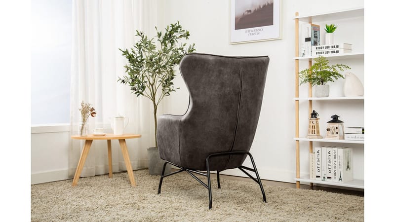 Morvella lenestol - Mørkgrå - Møbler - Stoler & lenestoler - Lenestoler - Ørelappstol