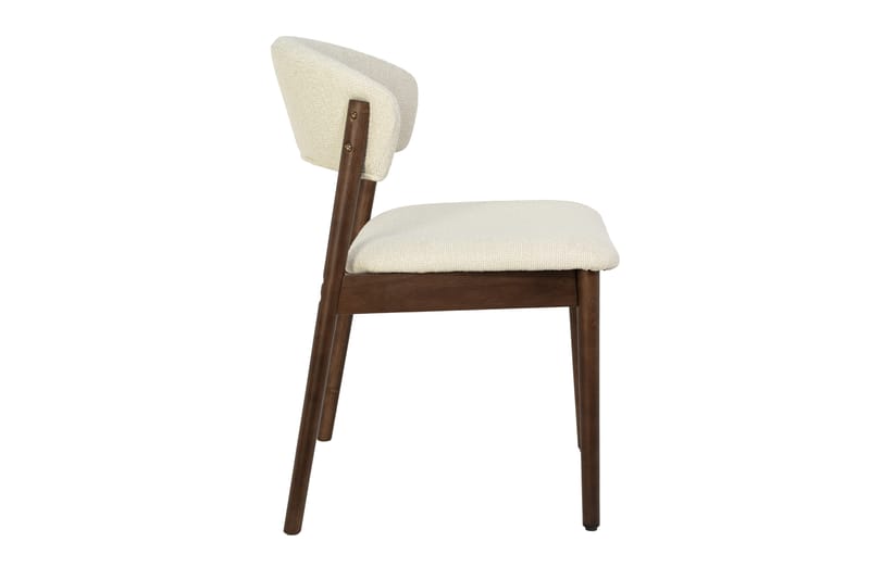 Nala Spisestol i Tre med Stoffsete - Beige - Møbler - Stoler & lenestoler - Spisestuestoler & kjøkkenstoler