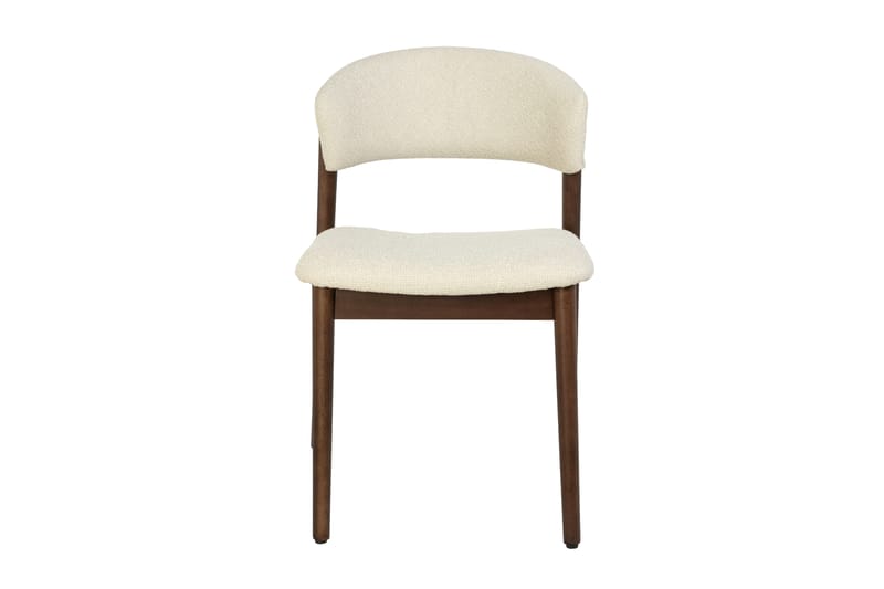 Nala Spisestol i Tre med Stoffsete - Valnøtt/Beige - Møbler - Stoler & lenestoler - Spisestuestoler & kjøkkenstoler