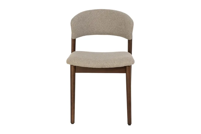 Nala Spisestol i Tre med Stoffsete - Valnøtt/Greige - Møbler - Stoler & lenestoler - Spisestuestoler & kjøkkenstoler