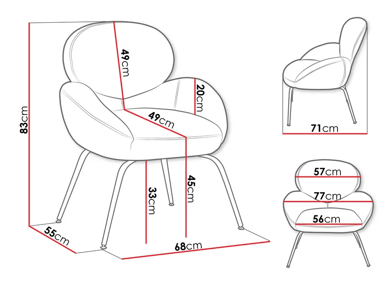 Neylin Lenestol - Beige - Møbler - Stoler & lenestoler - Lenestoler