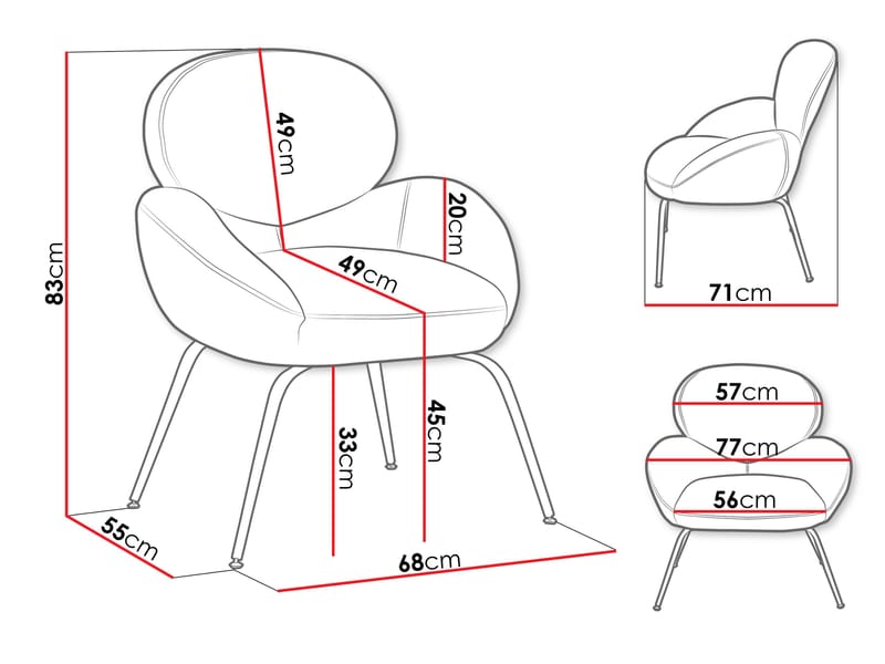 Neylin Lenestol - Beige - Møbler - Stoler & lenestoler - Lenestoler