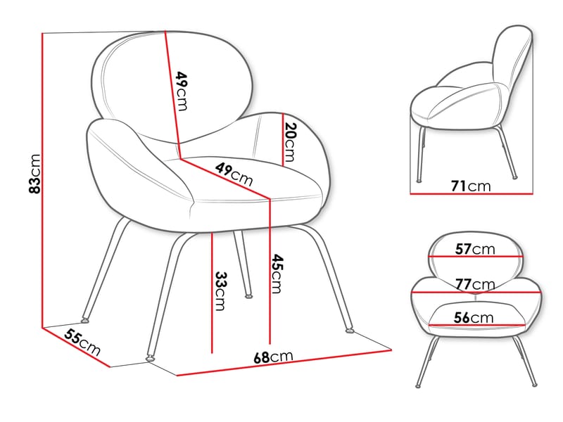 Neylin Lenestol - Beige - Møbler - Stoler & lenestoler - Lenestoler
