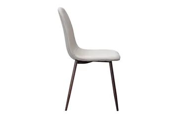 Nibe Spisestol - Beige/Metallben Valnøtt - Møbler - Stoler & lenestoler - Spisestuestoler & kjøkkenstoler