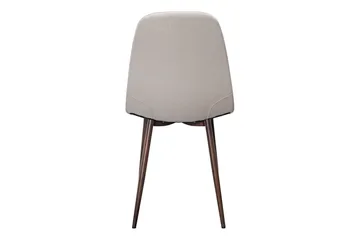 Nibe Spisestol - Beige/Metallben Valnøtt - Møbler - Stoler & lenestoler - Spisestuestoler & kjøkkenstoler