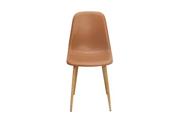 Nibe spisestol kunstskinn - Brun/eik - Møbler - Stoler & lenestoler - Spisestuestoler & kjøkkenstoler